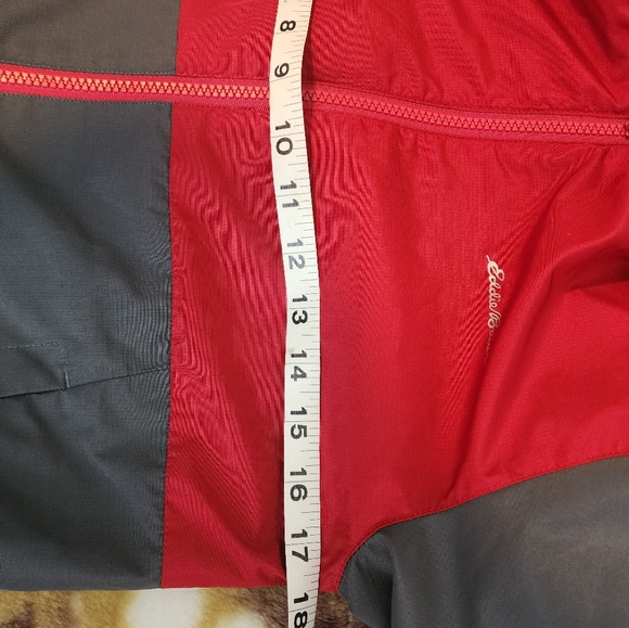 Eddie Bauer Red & Gray Zipper Hoddie Boys Windbreaker Size S 7/8 - Picture 6 of 7
